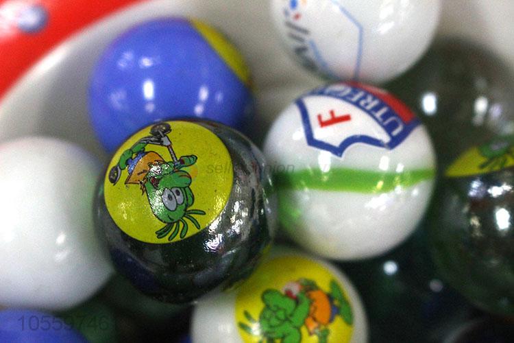 Wholesale Cartoon Printing Glass Marbles Ball Toy Ball