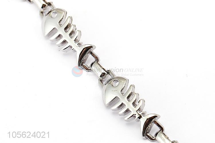 Wholesale Fishbone Design Alloy Retro Punk Bracelet Fashion Jewelry