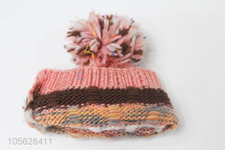 Fashion Ladies Knitted Cap/Beanies Hat With Pom