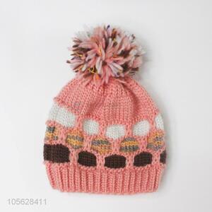 Fashion Ladies Knitted Cap/Beanies Hat With Pom