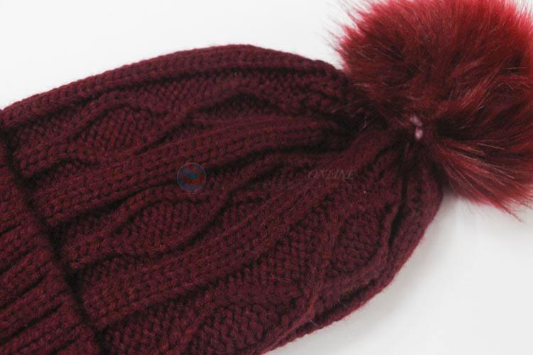 Good Sale Acrylic Knitted Beanie Hat Women Winter Caps