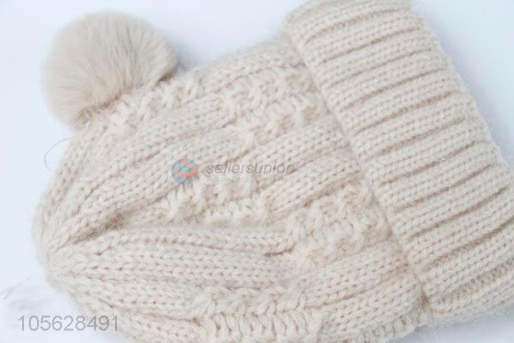 Cute Design Women'S Knitted Hat Warm Beanie Cap