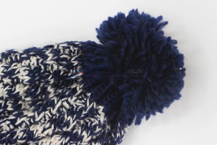 Custom Fashion Ladies Winter Warm Hat Knitted Beanie Cap