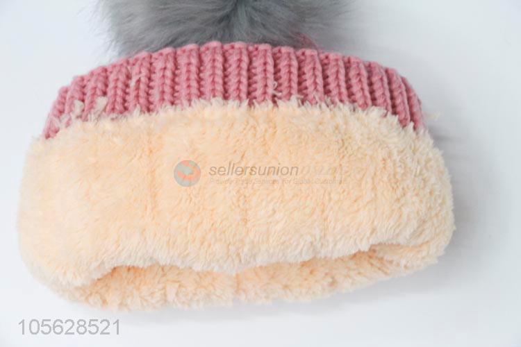 Hot Selling Ladies Knitted Beanie Cap Warm Hat