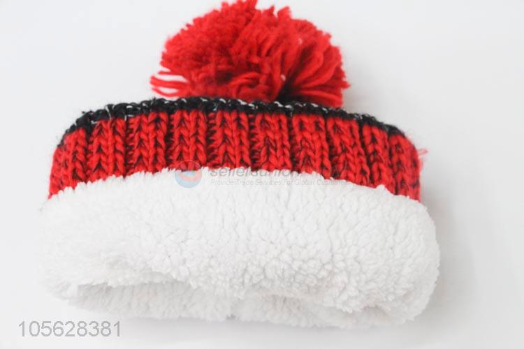 Fashion Design Knitted Pom Pom Hat Ladies Warm Cap