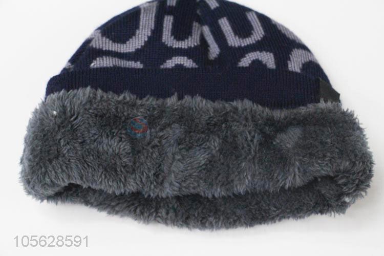 Fashion Design Men'S Acrylic Warm Hat Knitted Beanie Cap