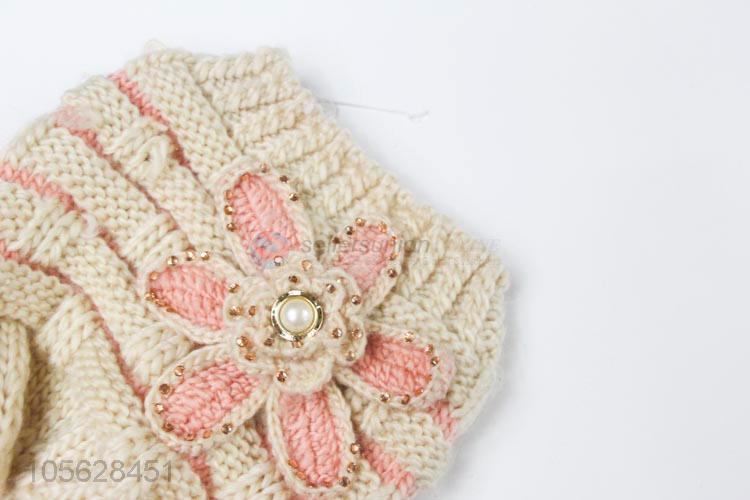 Creative Flower Pattern Knitted Beanies Cap