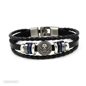 Low price handmade retro adjustable braided rope bracelet for men