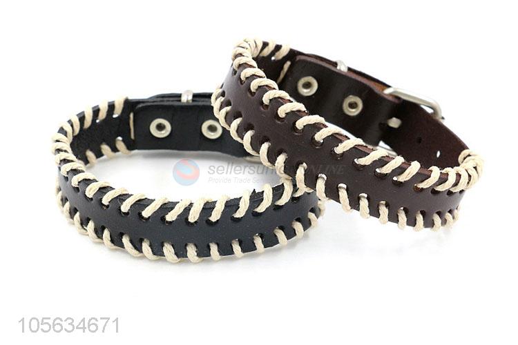 Made in China mens retro handmade bracelets hand braided bracelet