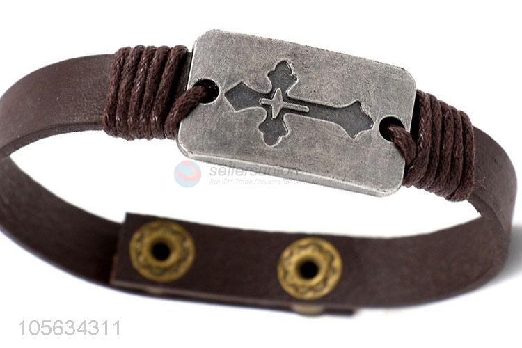 Superior quality retro leather bracelet charms bracelets for men