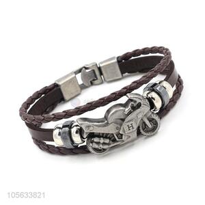 Latest design mens retro handmade bracelets hand braided bracelet