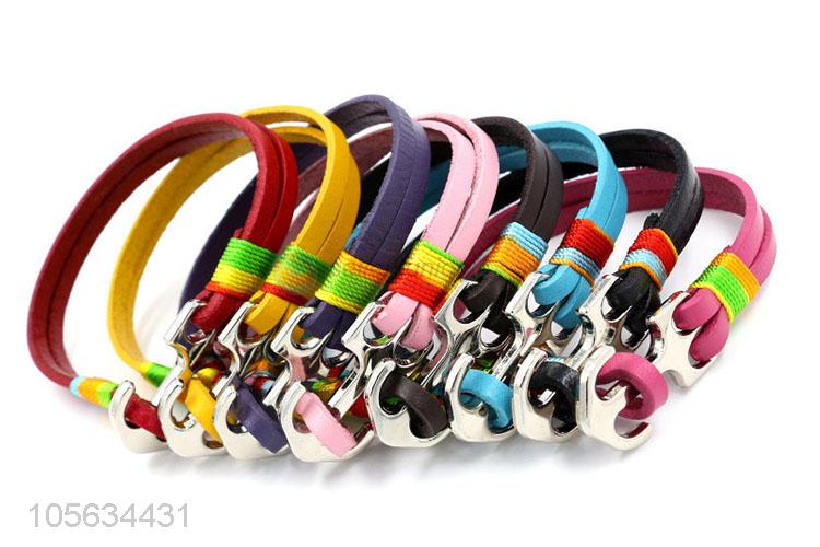 Top selling mens favor handmade retro braided leather bracelet