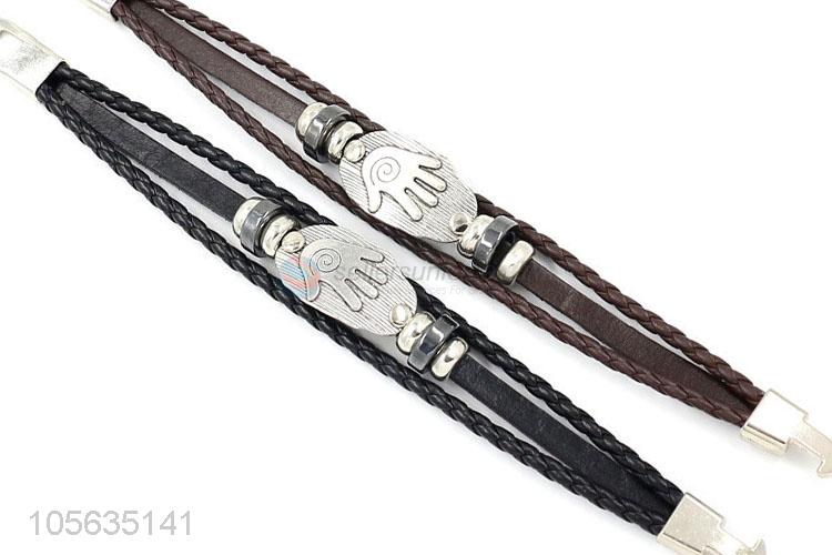 Superior quality mens favor handmade retro braided rope bracelet