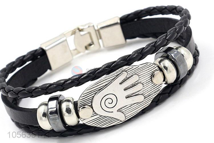 Superior quality mens favor handmade retro braided rope bracelet