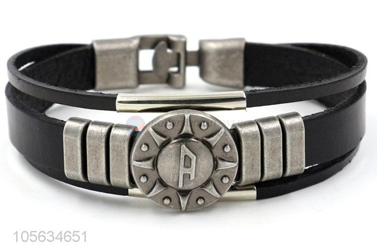 Top manufacturer multilayer leather bracelet retro charms bracelets