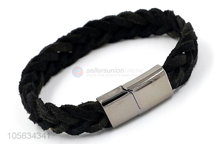 New products retro styles handmade mens braided leather bracelets