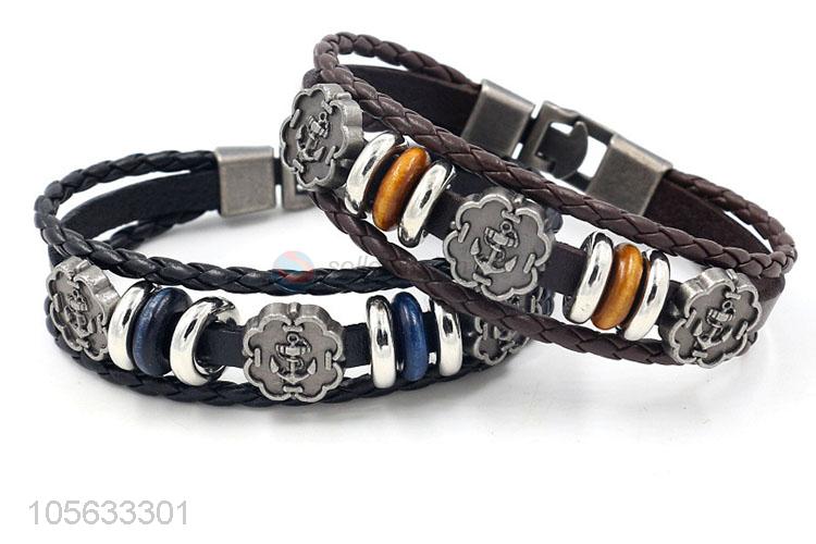 Promotional products handmade retro braided rope bracelet for men