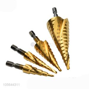 Good Quality 4 Pieces High-Speed Steel Step Drill Bit Set