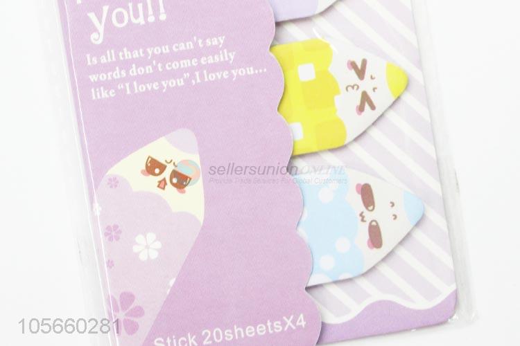 Utility and Durable 80pcs Cute Kawaii Cartoon Sticky Notes