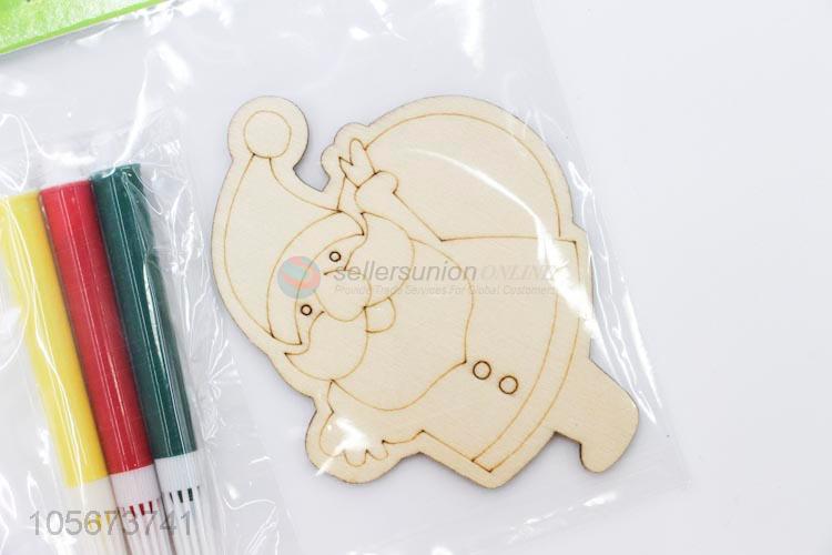 Hot Sale Santa Claus Pattern DIY Colour Wooden Craft Kit