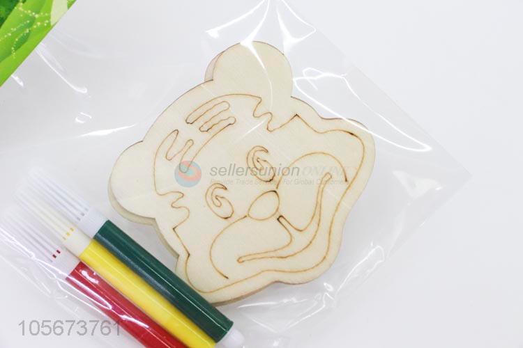 Creative Design Tiger Face DIY Coloring Wooden Craft Kit