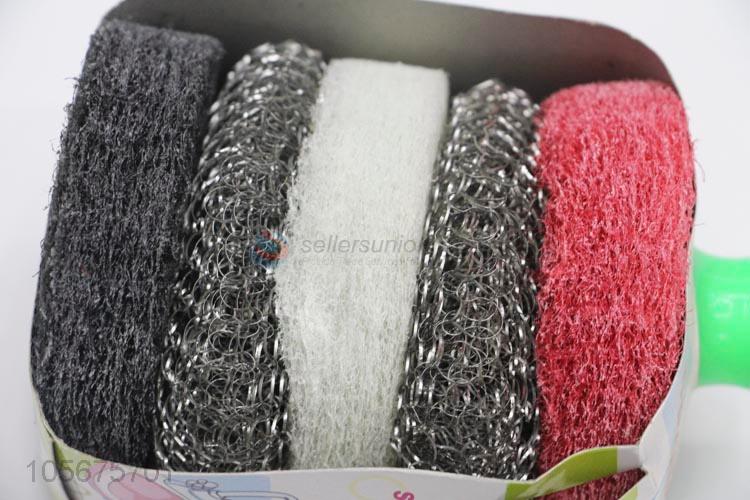 Popular promotional kitchen steel wire clean ball and scrubbing block set