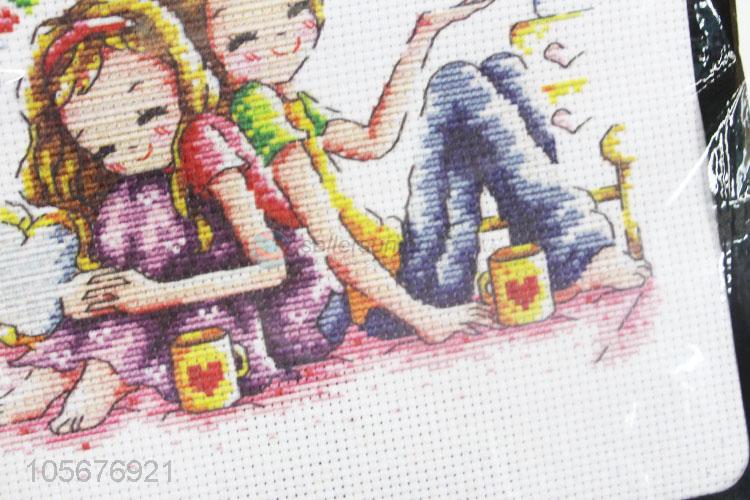 Lovely Printing Chinese Needlework Modern Cross-Stitch Embroidery