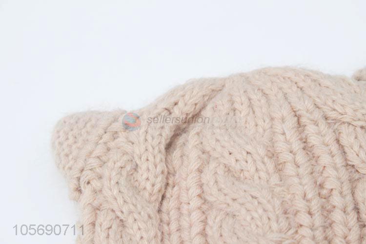 Low Price Cartoon Winter Warm Knitting Hat for Children