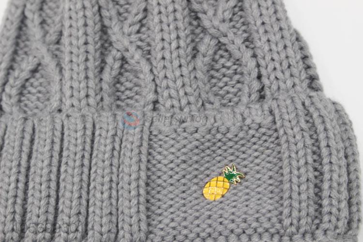 Direct Factory Gray Winter Warm Knitting Hat