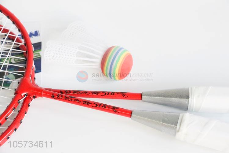 Wholesale Top Quality Kids Training Badminton Rackets with 1pc Ball