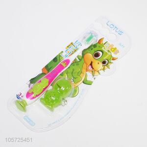 Wholesale cute 2pcs kids plastic toothbrush set