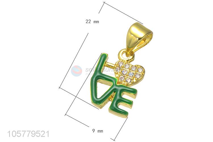 Unique Design Love Word Necklace Pendant Fashion Jewelry