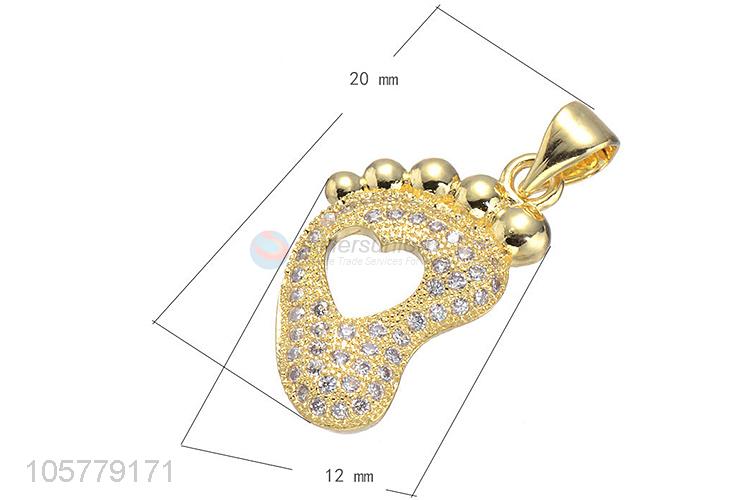 Wholesale Foot Shape Copper Pendant Fashion Accessories