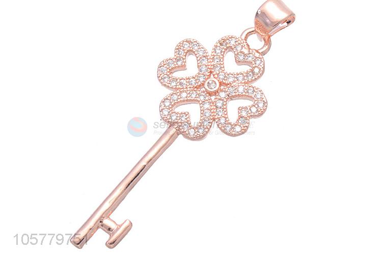 Good Quality Copper Accessories Key Shape Necklace Pendant