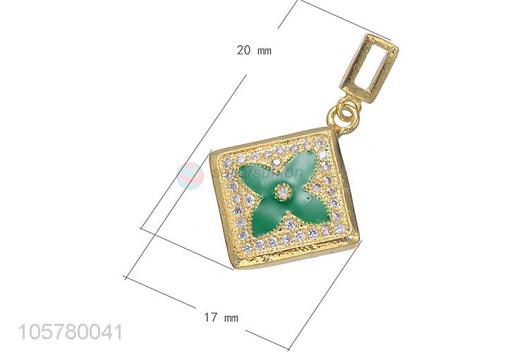 Best Price Colorful Copper Necklace Pendant With Inlay Zircon