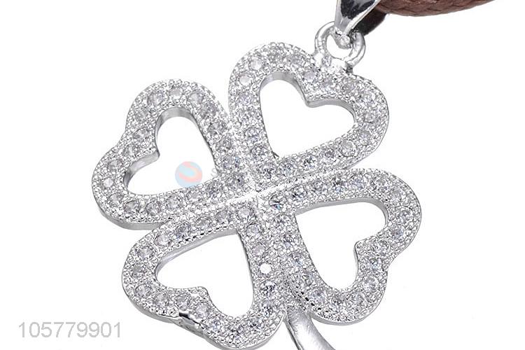 Best Selling Copper Necklace Pendant Inlay Zircon Accessories