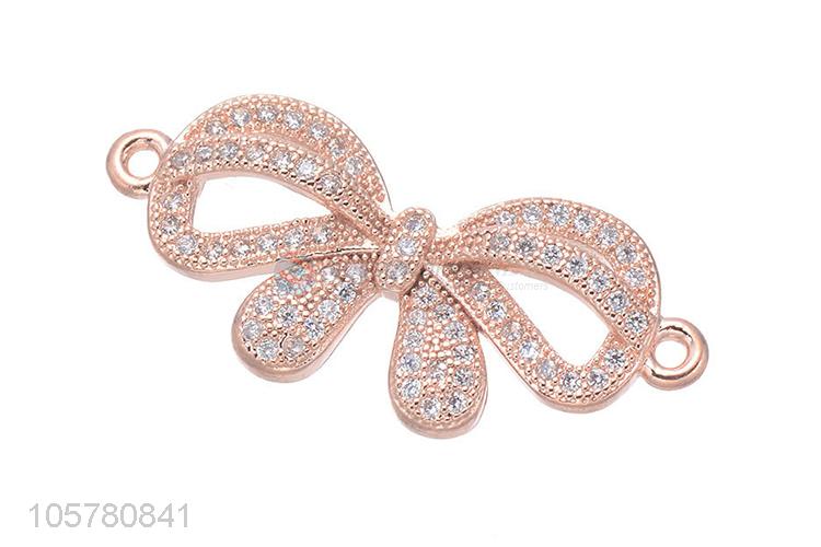 Newest Bowknot Shape Inlay Zircon Jewelry Accessories