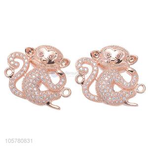 Good Quality Cartoon Monkey Inlay Zircon Jewelry Accessories