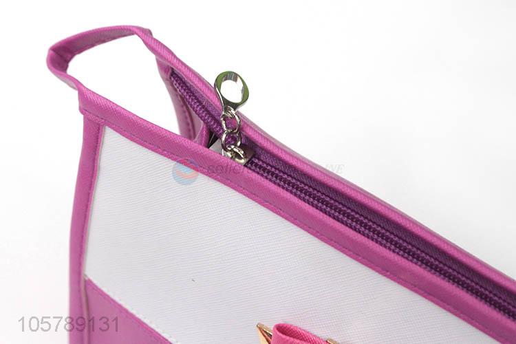 Lovely design fashion bowknot cosmetic pouch beauty bag makeup bag