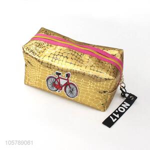 Yiwu factory custom bicycle pu travel makeup bag beauty bag