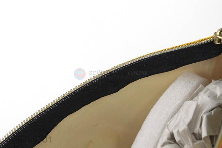 Promotional fashion bowknot pu leather beauty bag cosmetic bag