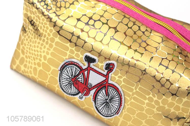 Yiwu factory custom bicycle pu travel makeup bag beauty bag