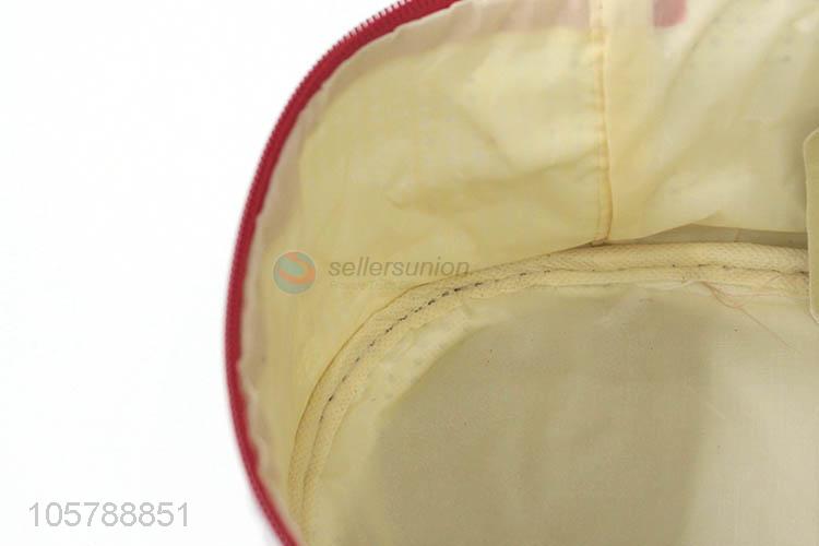 Delicate style round pu leather travel bag cosmetic Bag