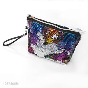 Factory sales sequin cosmetic pouch beauty bag makeup bag