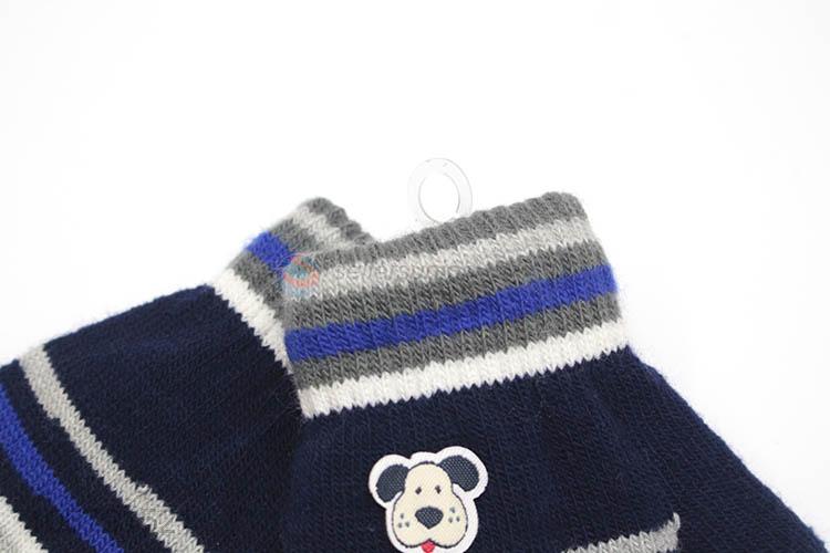 Cartoon Dog Pattern Double-Deck Warm Gloves For Boy