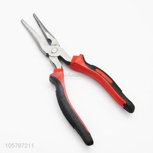 China manufacturer plastic handle steel needle nose plier