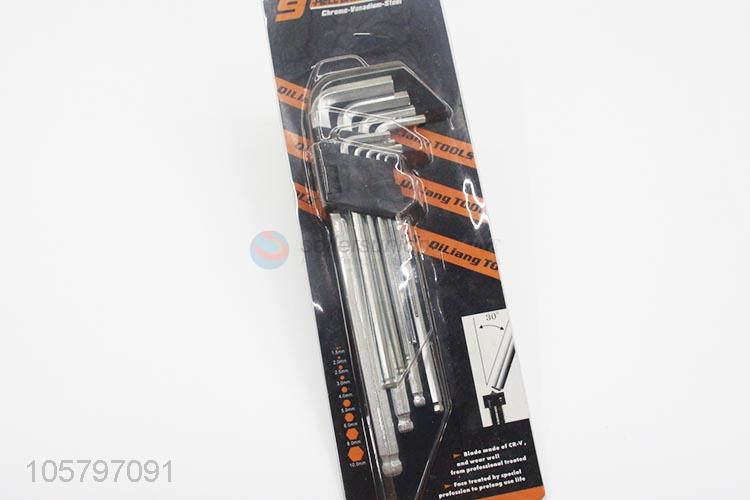 Factory sales 9pcs ball point hex key wrench