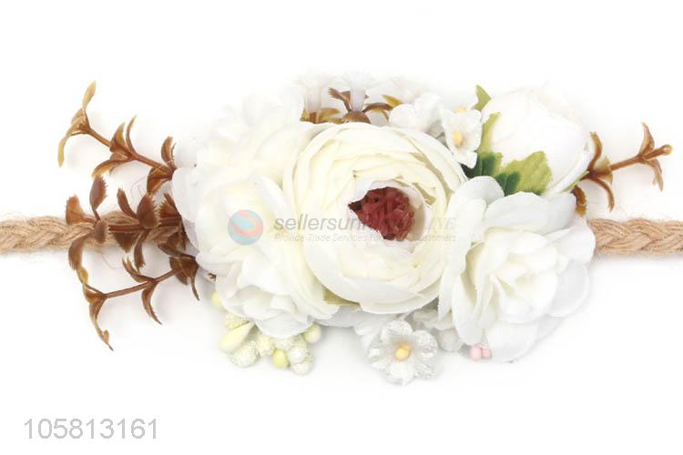 High Quality Simulation Flower Hemp Rope Decorative Head Band