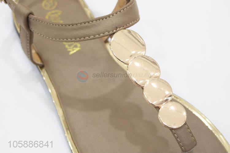 Best selling women sandals ladies pu thong sandal sandals