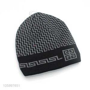 Good Quality Plush Lining Knitted Beanie Cap For Man